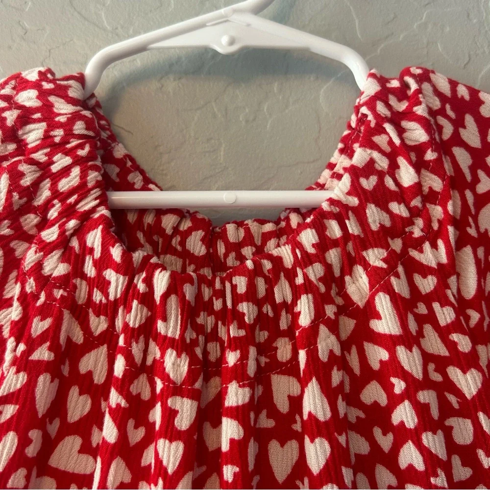 Gymboree red and white heart print valentines day dress size 4